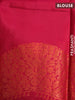 Pure kanjivaram silk saree light green and pink with copper zari woven buttas and rich copper zari woven border