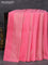 Pure kanjivaram silk saree light pink and peacock blue with zari woven buttas in borderless style