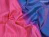 Pure kanjivaram silk saree pink and cs blue with allover zari weaves and simple border