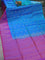 Pure soft silk saree dual shade of blue and dual shade of purple with allover zari weaves & buttas and zari woven border