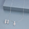 92.5 Silver Pendant With Chain and Earring Set 191354