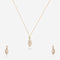 92.5 Silver Pendant With Chain and Earring Set 191354