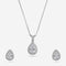 92.5 Silver Pendant with Chain and Earring Set 188215
