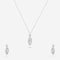 92.5 Silver Pendant With Chain and Earring Set 191354