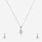 92.5 Silver Pendant With Chain and Earring Set 191388