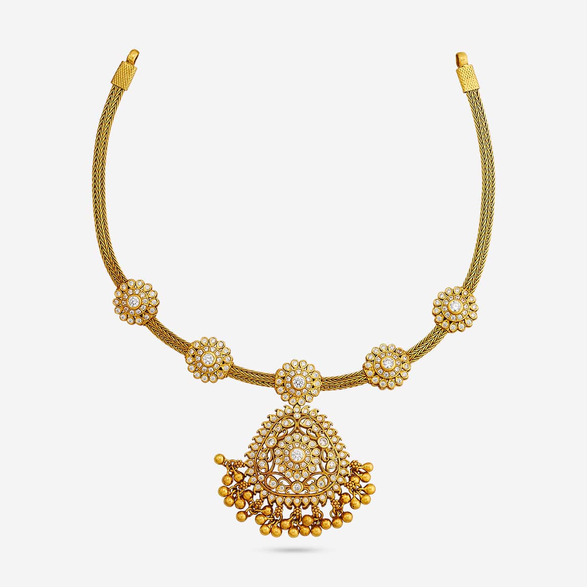 Silver Temple Necklace 190617