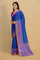 ROYAL BLUE and MAGENTA PLAIN SILK Saree with FANCY