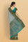 SLATE BLUE and TEAL BUTTIS SILK Saree with BANARASI FANCY