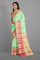 PISTA and PINK BROCADE SILK Saree with KANCHIPURAM