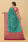 TEAL and PURPLE JAAL KATHAN SILK Saree with BANARASI FANCY