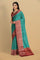 TEAL and PURPLE JAAL KATHAN SILK Saree with BANARASI FANCY