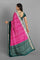 MAGENTA and DARK GREEN BROCADE KATHAN SILK Saree with BANARASI FANCY