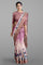 MULTI and PURPLE CHECKS & FLORALS TUSSAR SILK Saree with FANCY