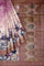 MULTI and PURPLE CHECKS & FLORALS TUSSAR SILK Saree with FANCY