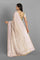 LIGHT GREY and SILVER FLORALS SILK BLEND Saree with SEMI PATTU