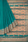 GREEN and GOLD PLAIN SILK BLEND Saree with SEMI PATTU