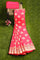 PINK and GOLD BUTTIS SILK BLEND Saree with SEMI PATTU