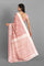 BRICK and SILVER FLORALS TISSUE SILK Saree with SEMI PATTU