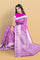 MAGENTA and SILVER FLORAL JAAL SILK BLEND Saree with SEMI PATTU
