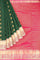 DARK GREEN and PINK BUTTIS SILK BLEND Saree with SEMI PATTU