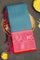 DARK BLUE and DARK PINK BROCADE SILK Saree with BANARASI FANCY