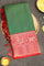 DARK GREEN and RED BROCADE SILK Saree with BANARASI FANCY
