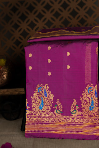 Gadwal Silk Wine Saree