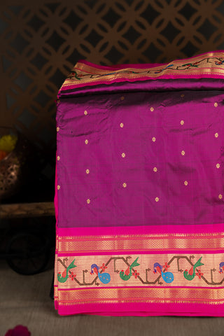 Gadwal Silk Magenta Saree