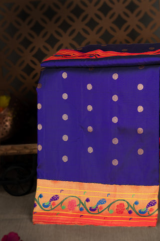 Paithani Royal Blue Saree