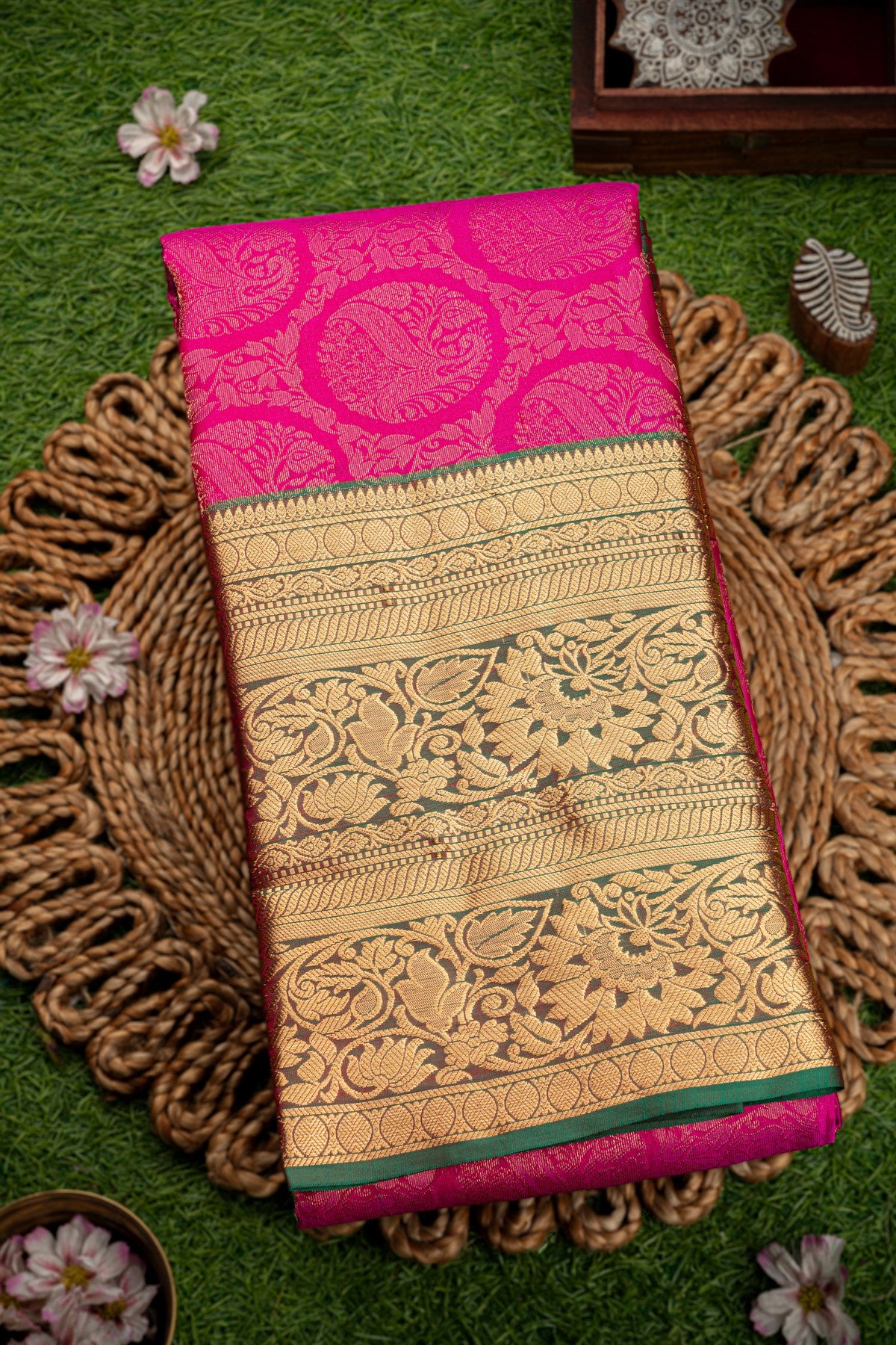 Coimbatore Silk Rani Pink Saree