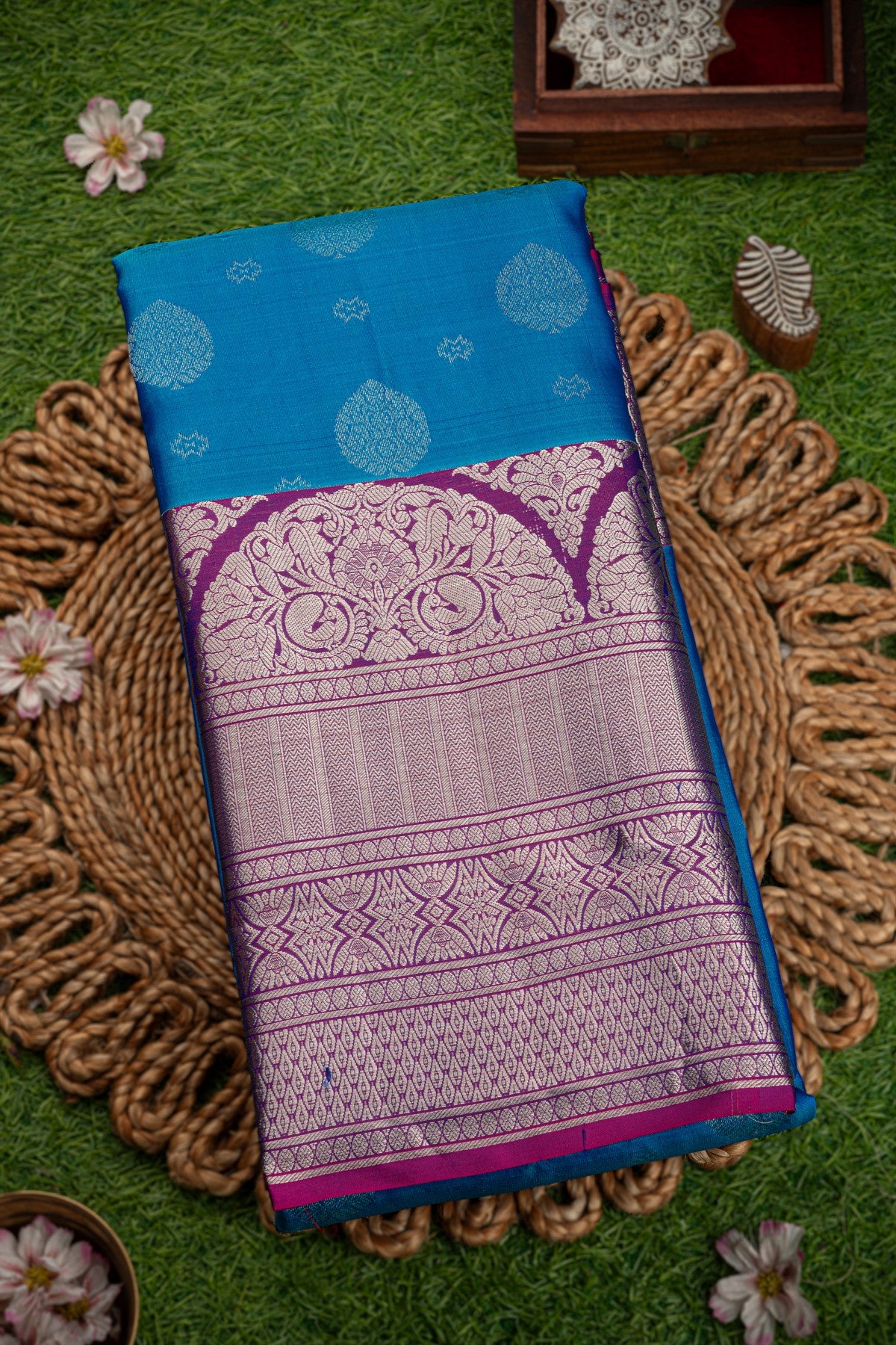 Coimbatore Silk Light Blue Saree