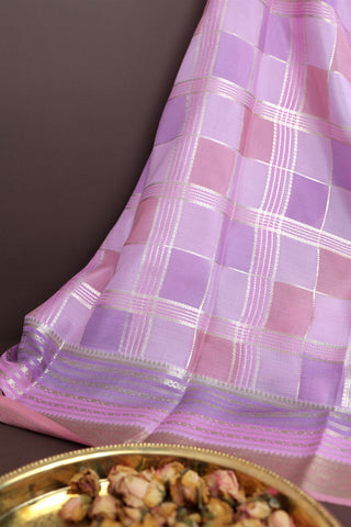 Mysore Crepe Lavender Saree