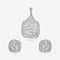 Zircon Pendant Earring 195229