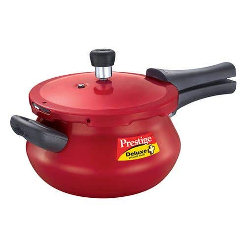 Prestige Deluxe Plus Aluminium Outer Lid Pressure Handi, Red